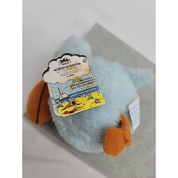 WALLACE BERRIE 1982 VINTAGE GODFREY GOONY BLUE BIRD PLUSH STUFFED ANIMAL TOY 4" - Picture 5 of 16